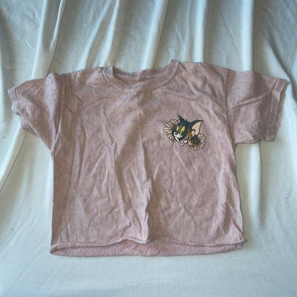 WOMENS TOM & JERRY CROP TEE - Picture 2 of 2